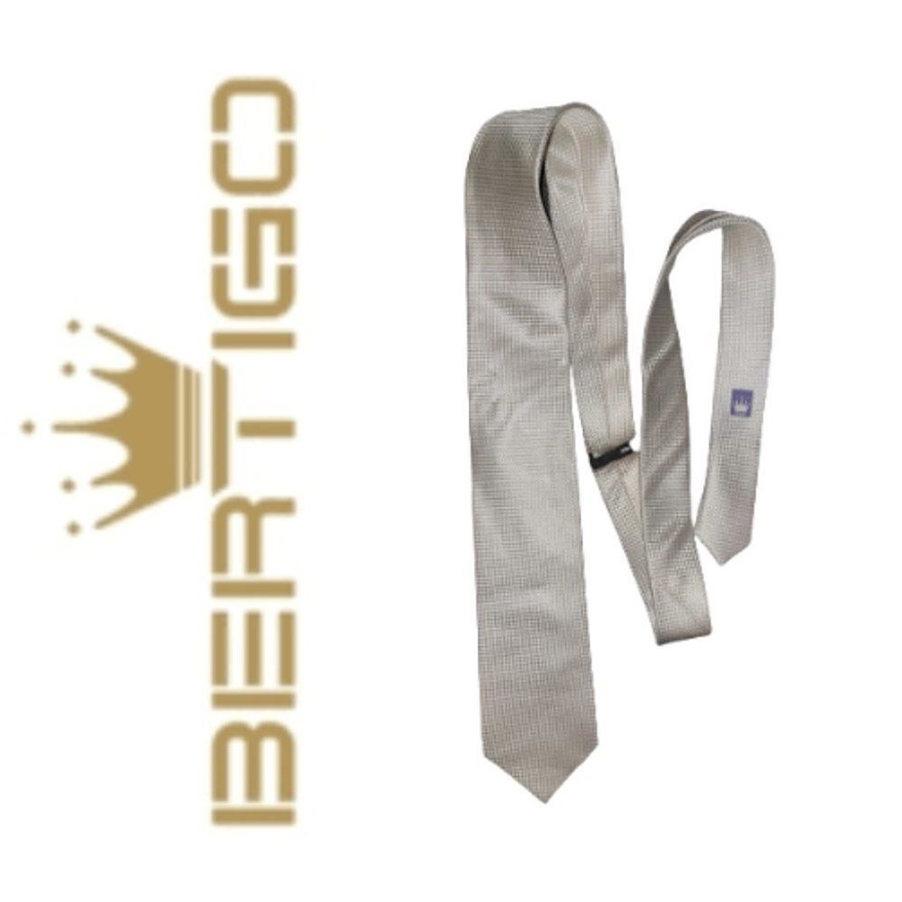 Bertigo Men's Beige 100% Silk classic Tie Size OS